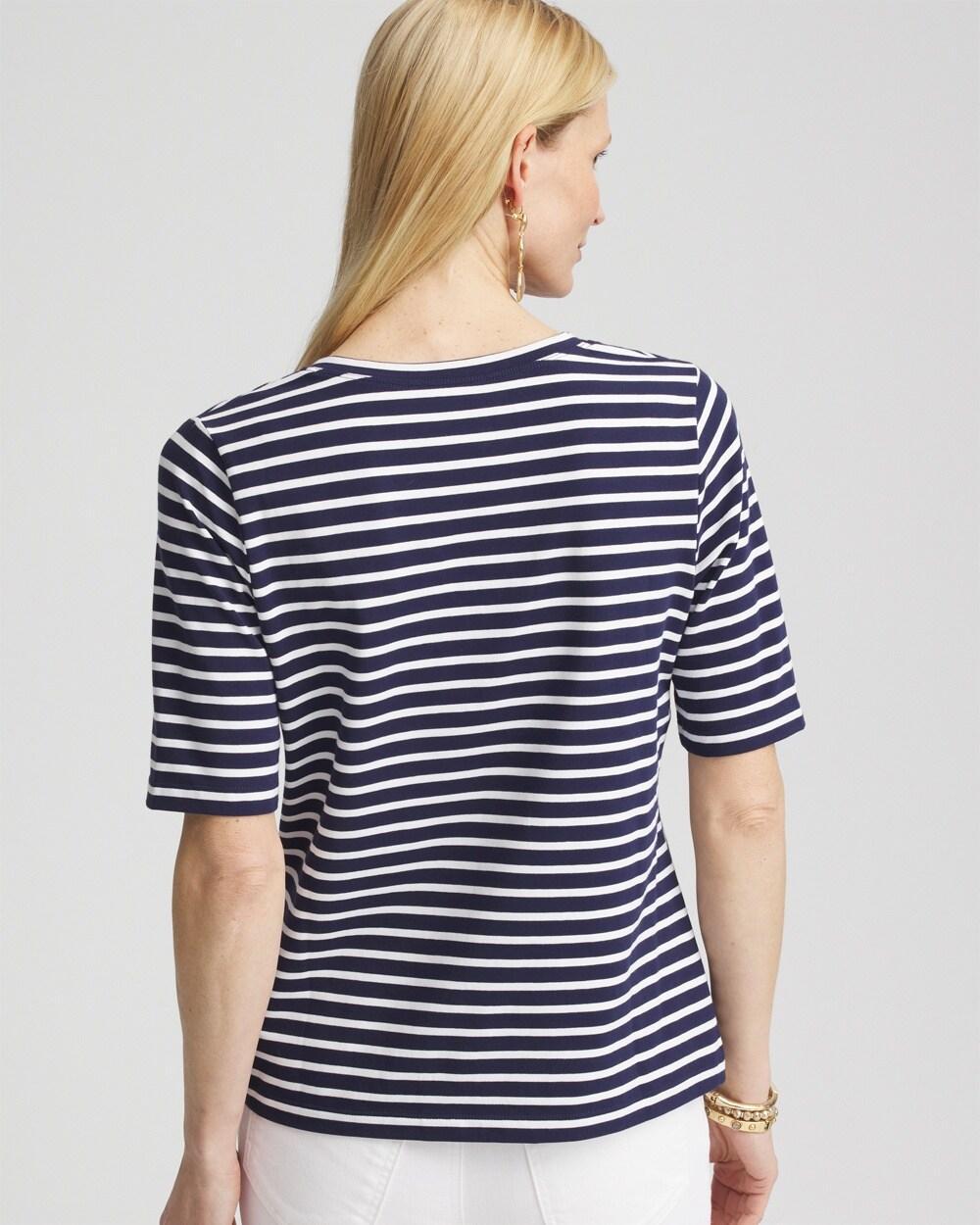 Striped V-Neck Perfect Tee Product Image