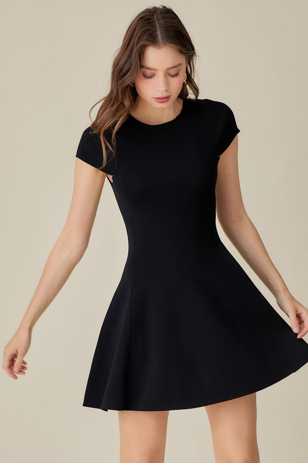 Cap Sleeve Knit Dress Product Image