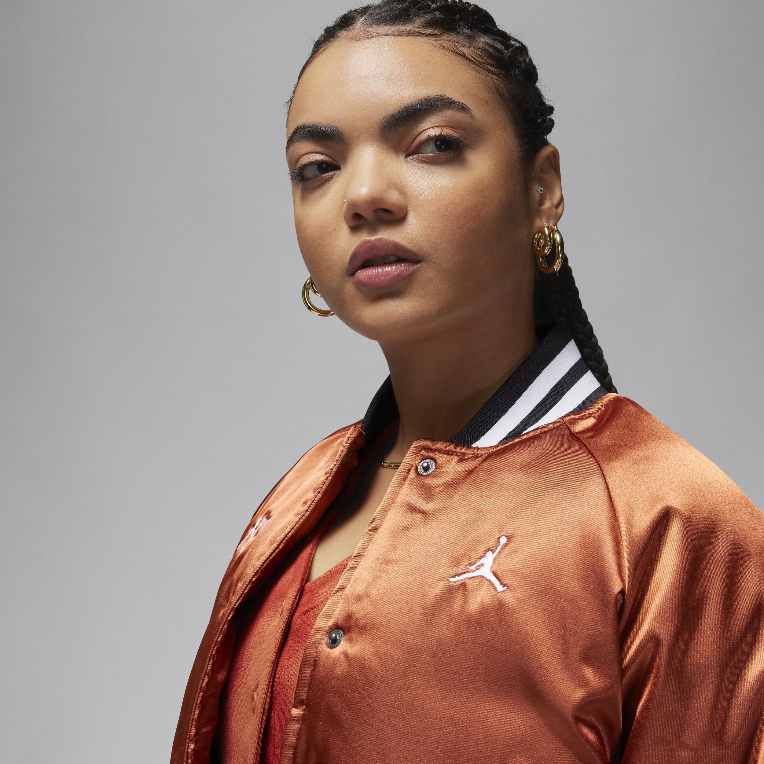 Jordan Varsity bomber jacket in peach Product Image