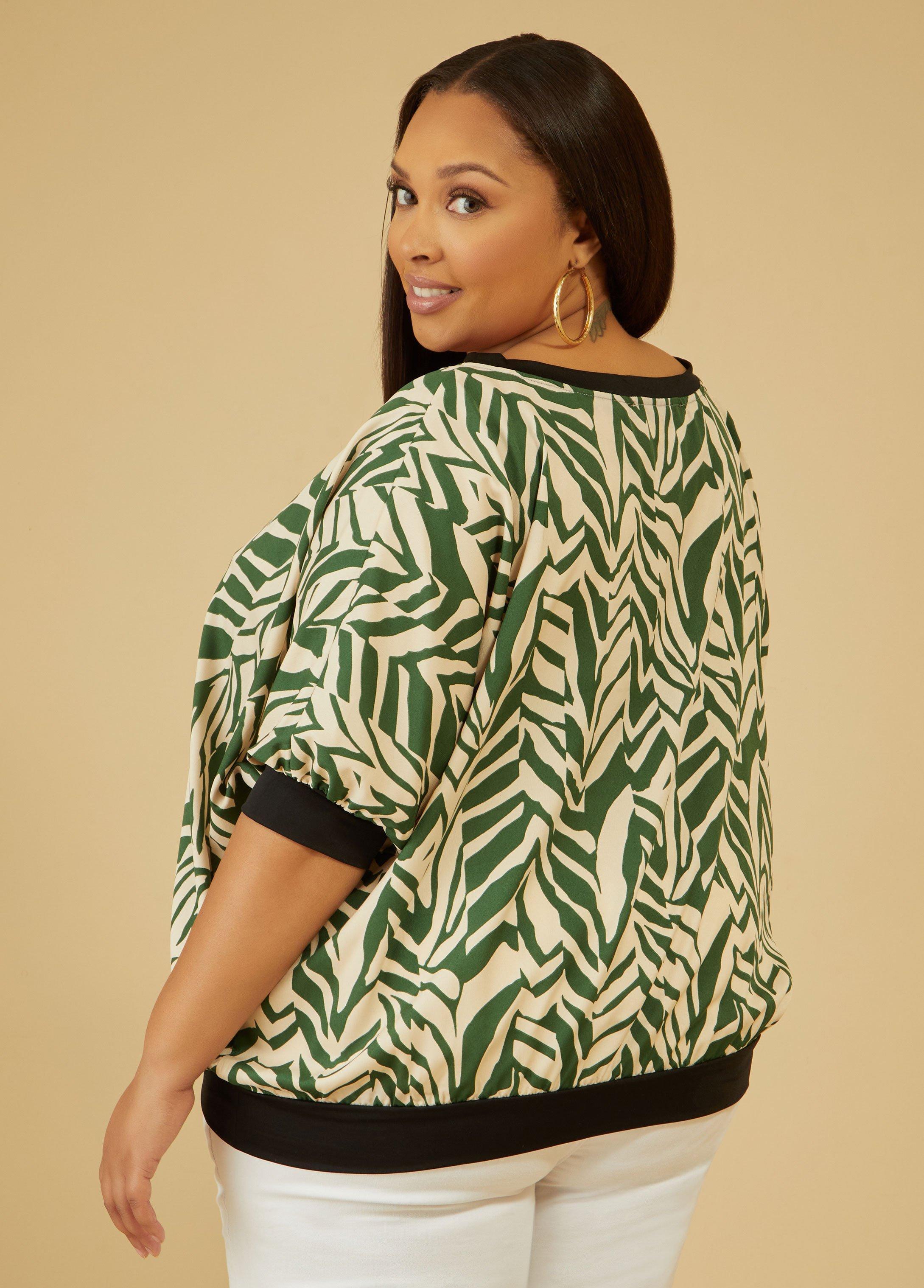 Zebra Dolman Sleeved Blouse Product Image