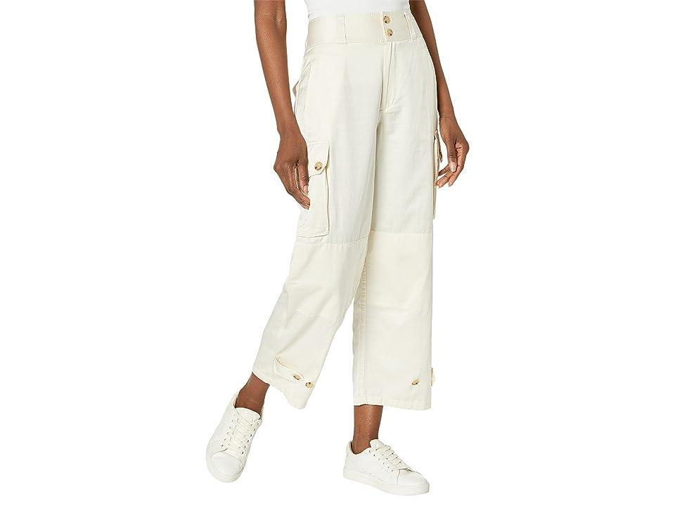 LAUREN Ralph Lauren Shantung Wide-Leg Cargo Pants (Mascarpone Cream) Women's Casual Pants Product Image