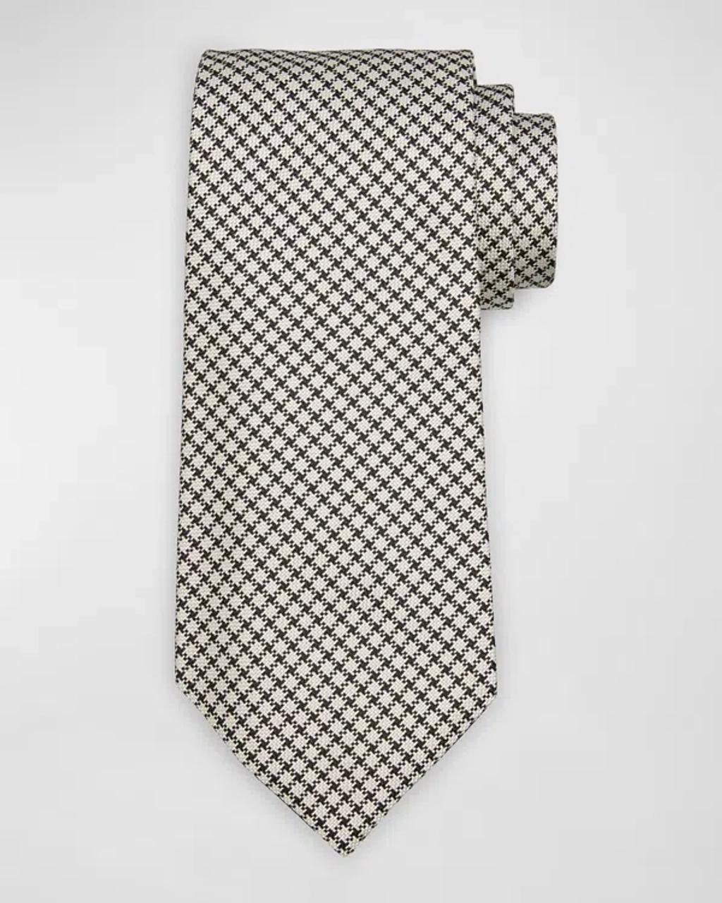 Men's Houndstooth Silk Tie Product Image