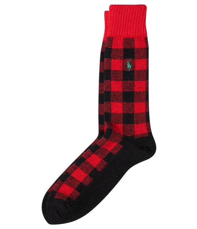 Polo Ralph Lauren Buffalo Check Boot Socks Product Image