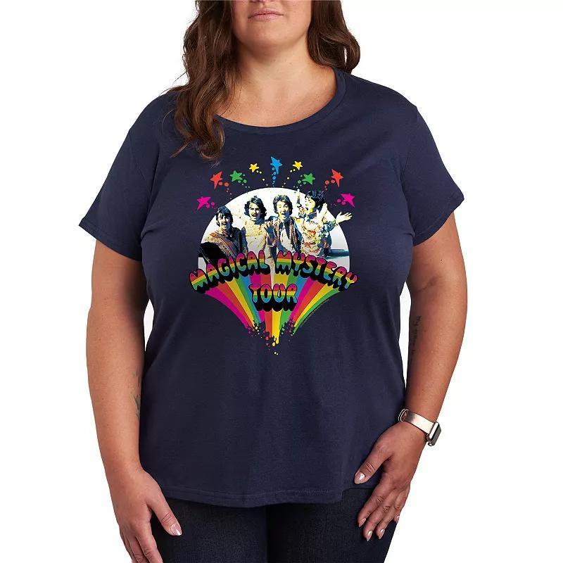 Plus Size The Beatles Magical Mystery Tour Graphic Tee, Womens Blue product image