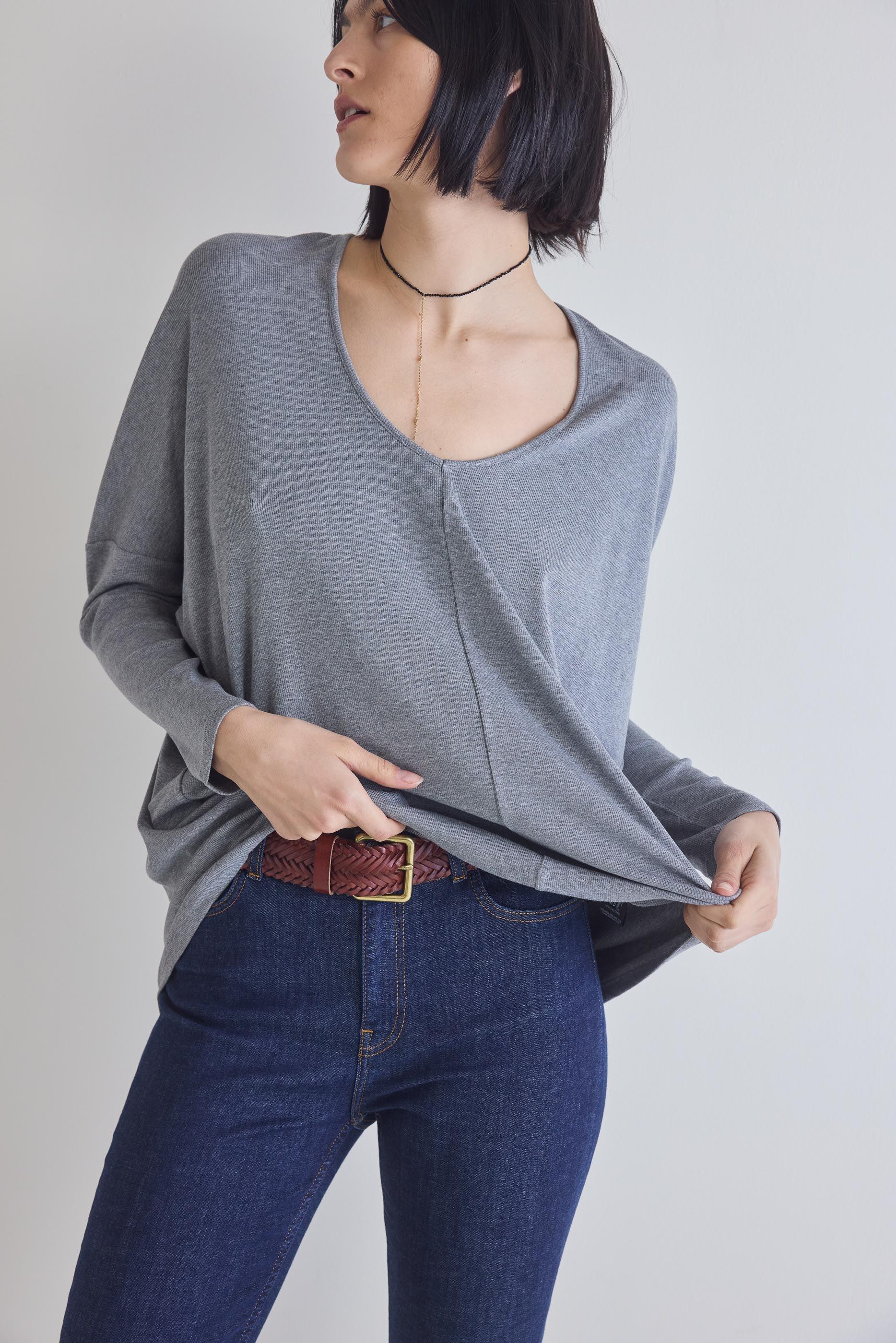 The Ribbed Dolman Long Sleeve Top Product Image