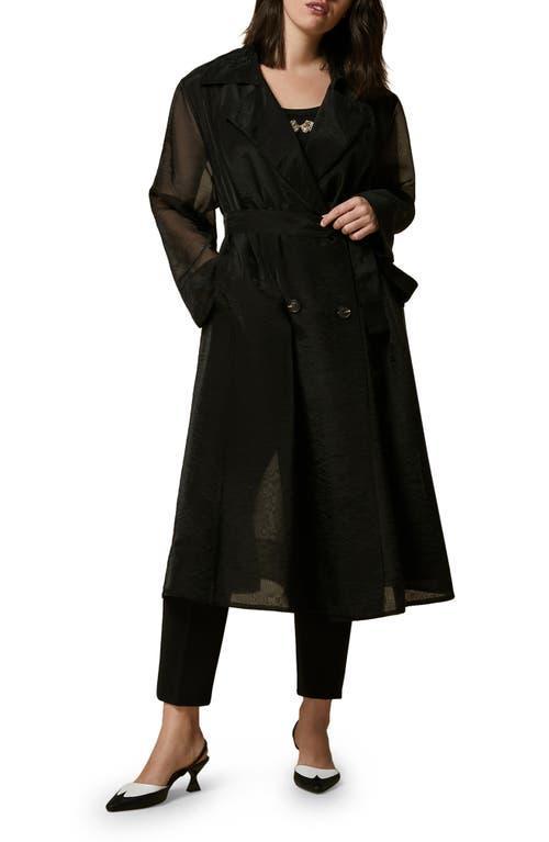 Marina Rinaldi Organza Trench Coat Product Image