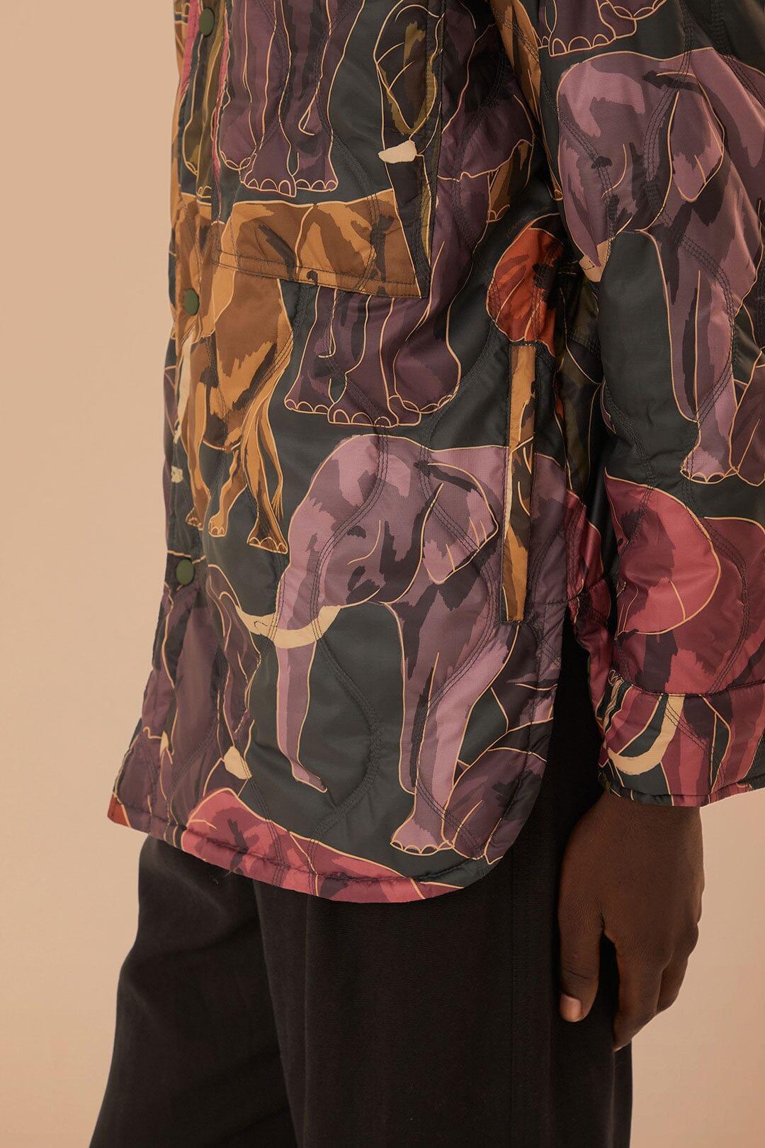 Elephants Reversible Puffer Shirt Product Image