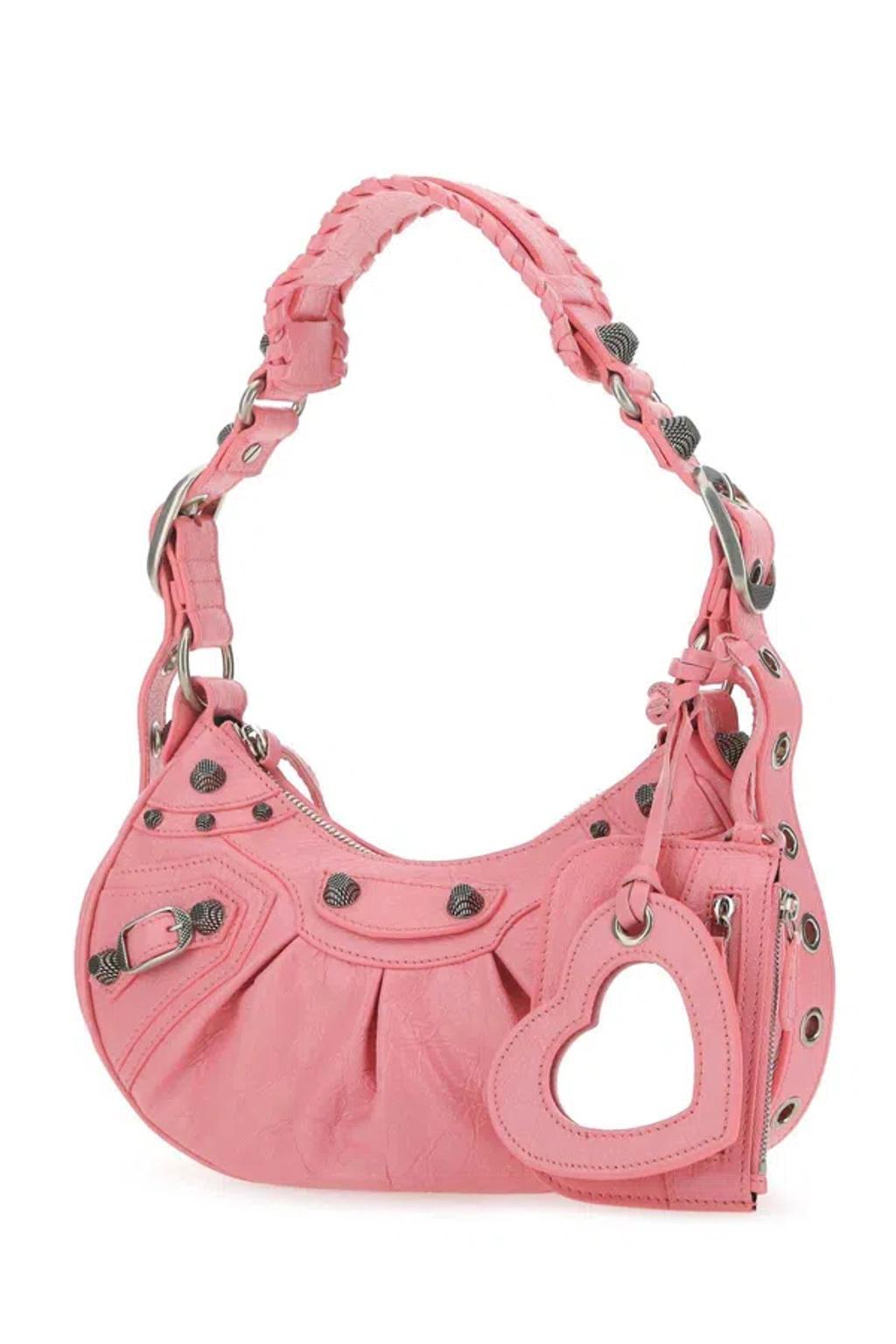 Pink Nappa Leather Le Cagole Xs Shoulder Bag Product Image