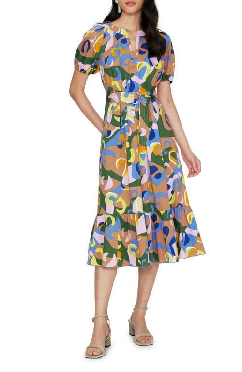 Diane von Furstenberg Lindy Belted Midi Dress Product Image