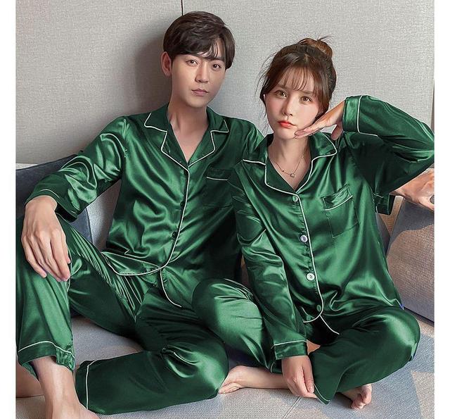 Couple Matching Checked Pajama Set Product Image