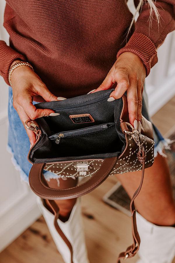 Couture Classic Faux Leather Purse in Chocolate Product Image