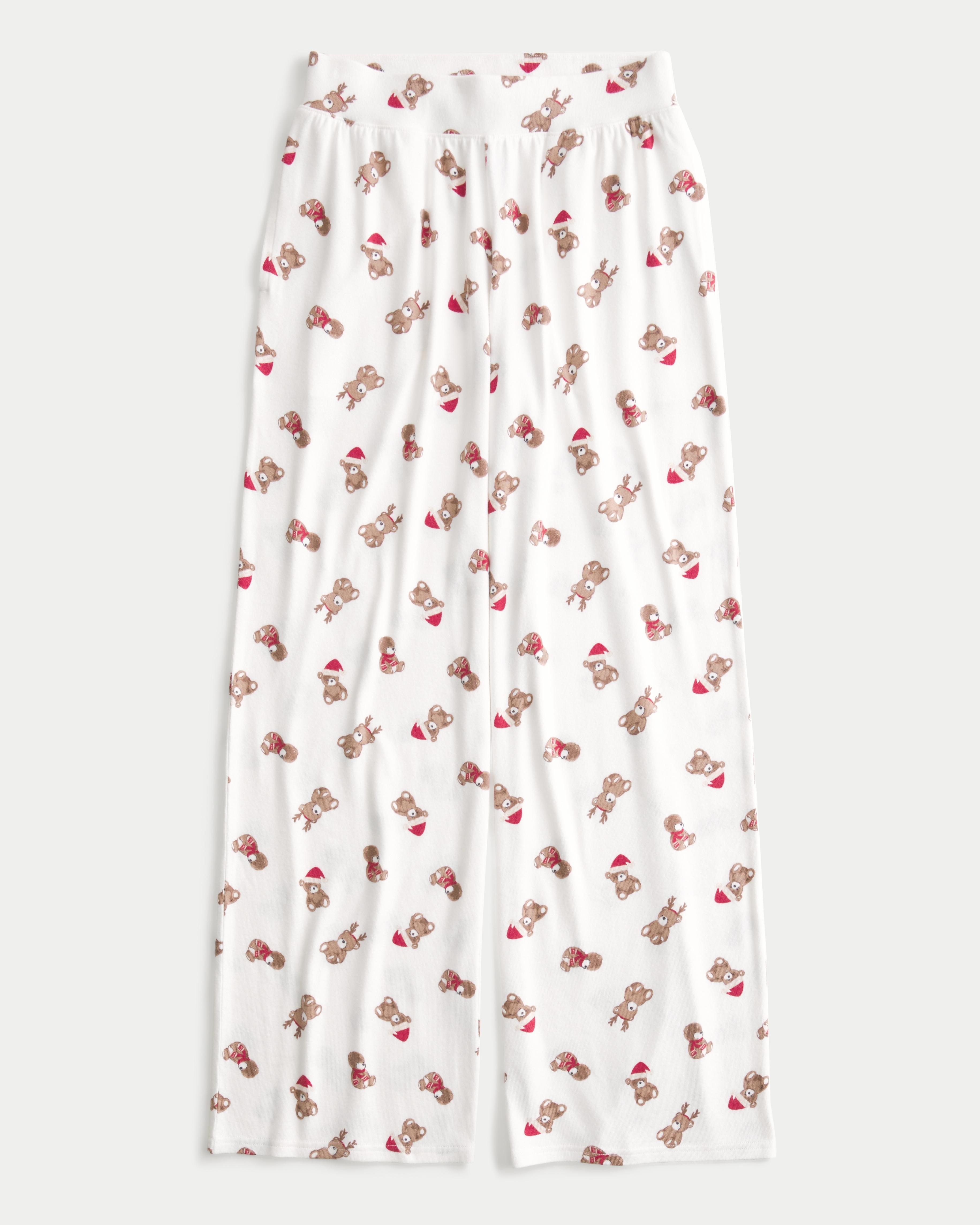 Cozy Wide-Leg Pajama Pants Product Image