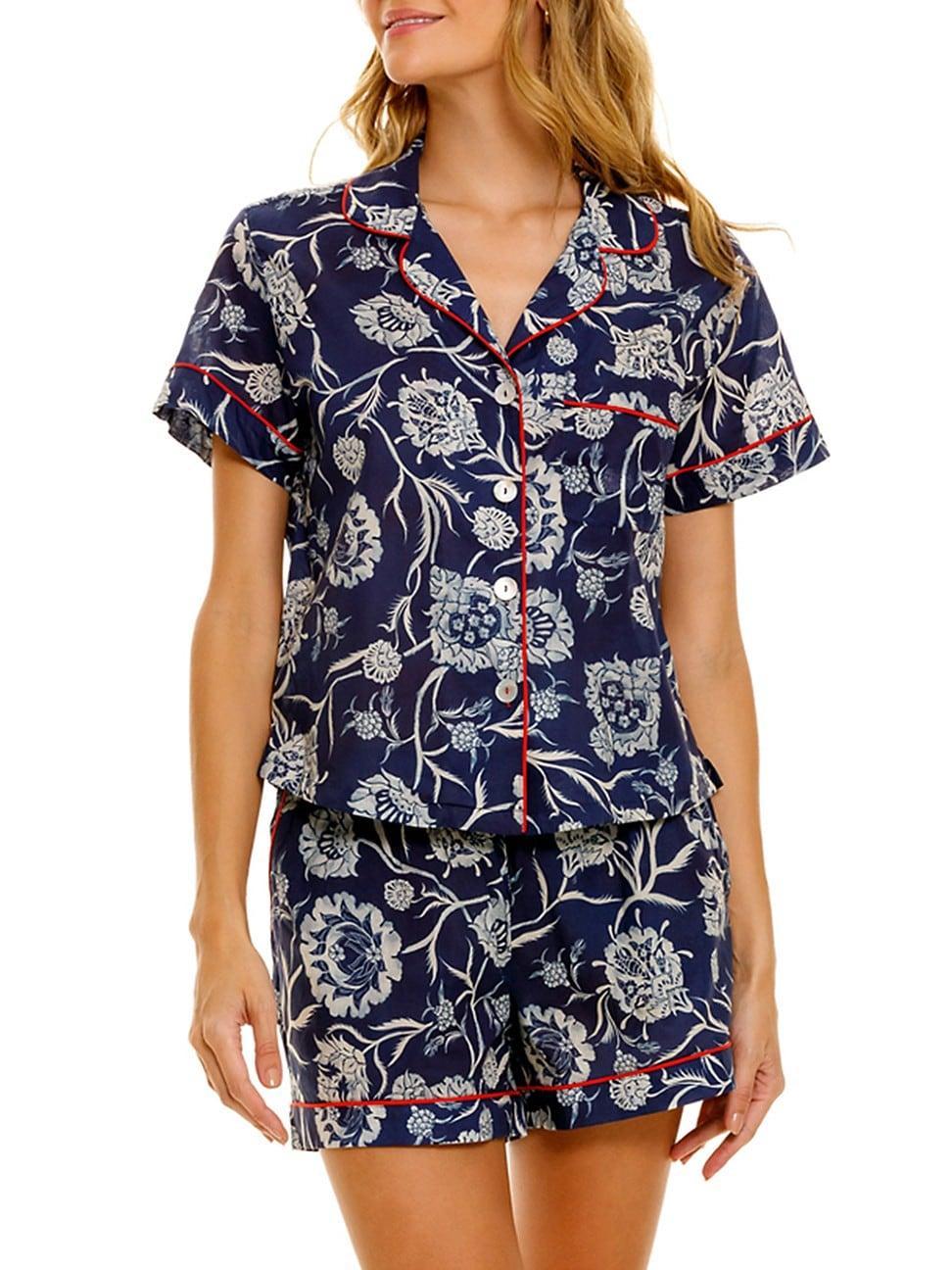 Womens Summer Soire Nina Claire 2-Piece Cotton Pajama Set Product Image