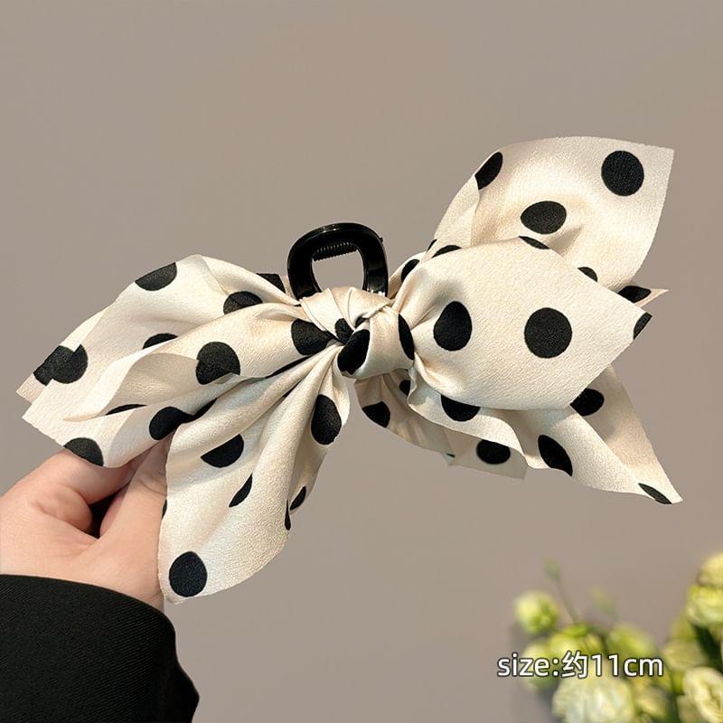 Dotted Bow Hair Claw Product Image