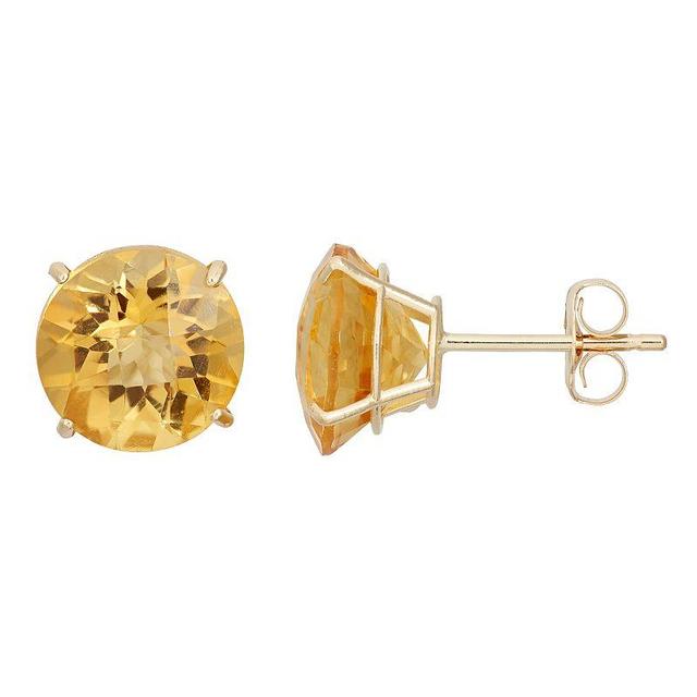 Designs by Gioelli Citrine 10k Gold Stud Earrings, Womens, Orange Product Image