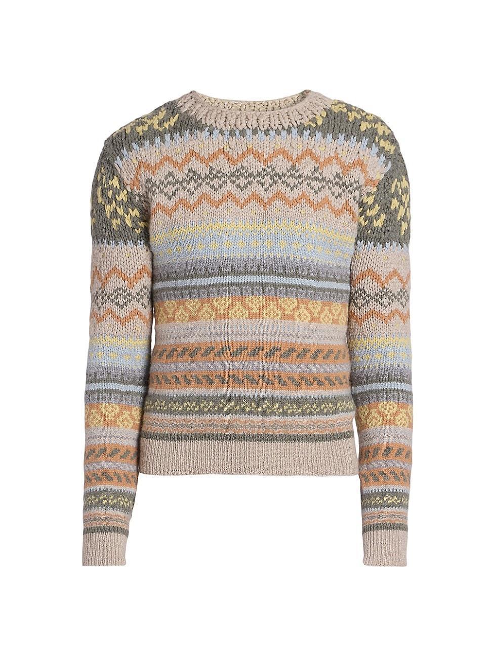 Mens Intarsia Cashmere Sweater Product Image