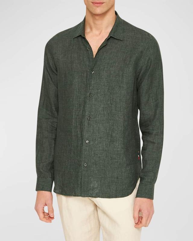 Mens Giles Linen Button-Front Shirt Product Image