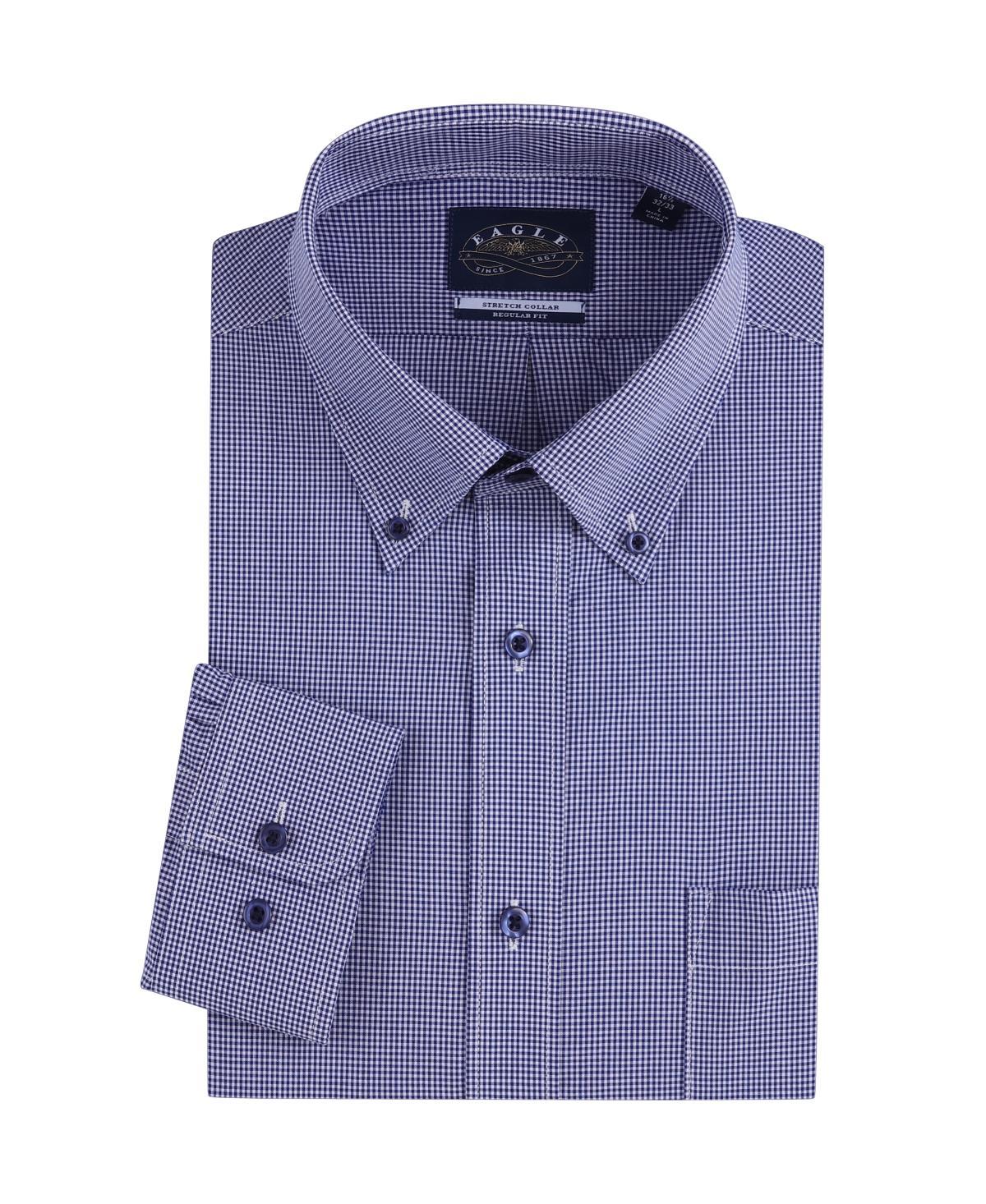 Eagle Mens Stretch Collar Gingham Poplin Shirt Product Image