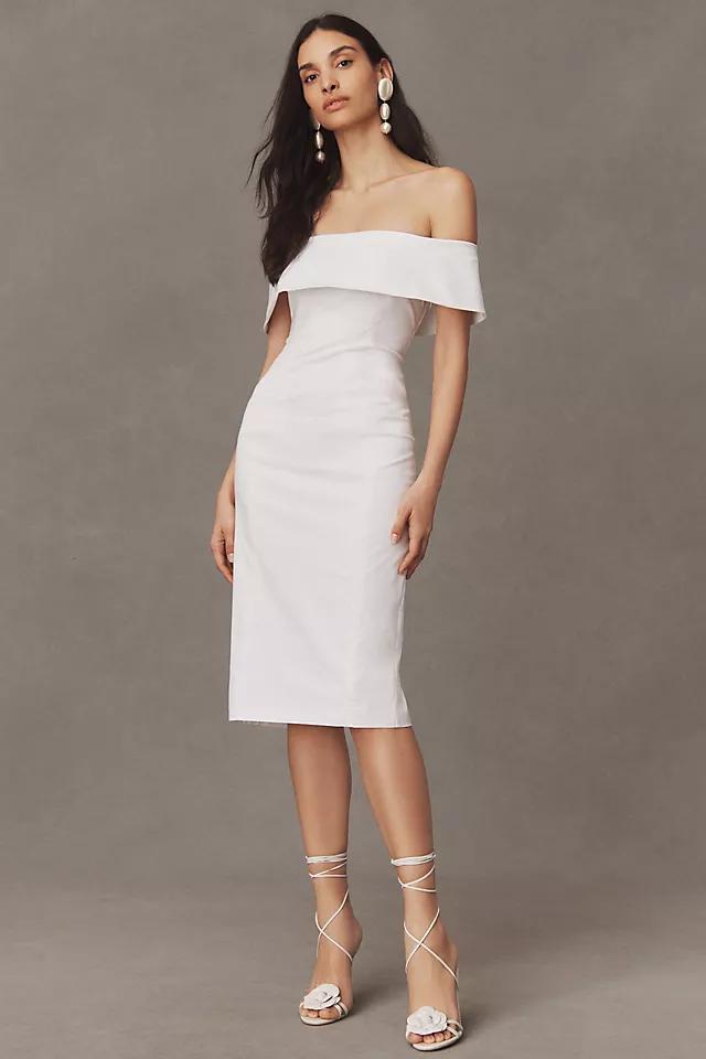 BHLDN Ingrid Off-The-Shoulder Midi Dress Product Image