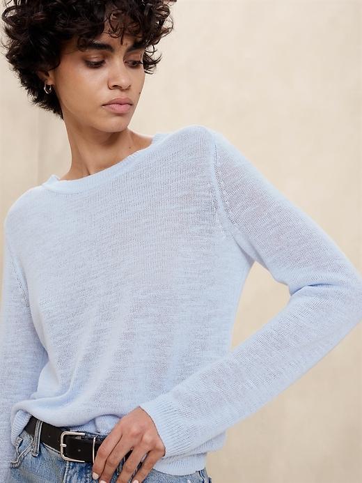 Pointelle Pullover Sweater Product Image