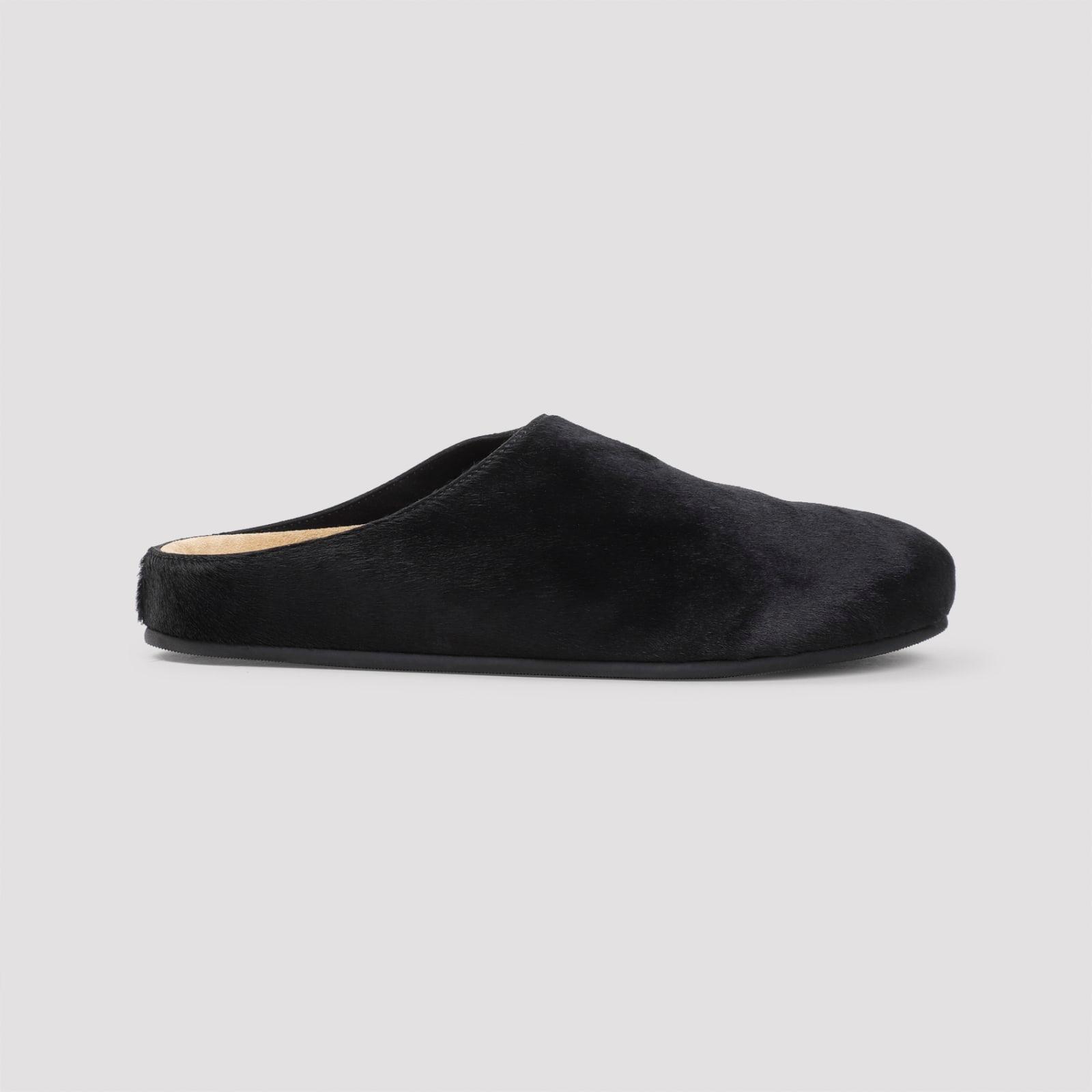 THE ROW Slippers In Black Product Image