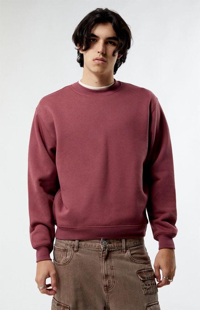 Men's Solid Crew Neck Sweatshirt - Product Image