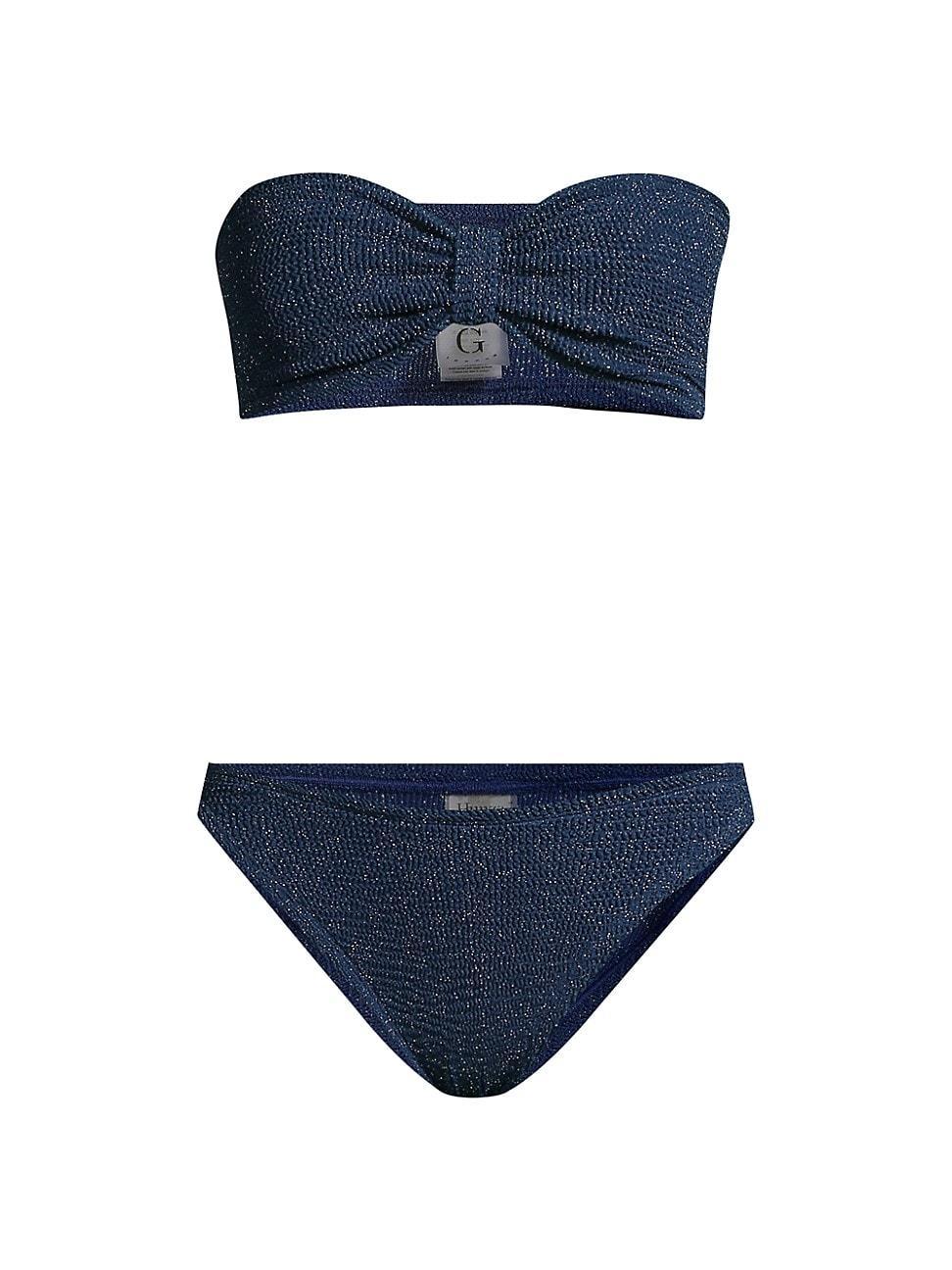 Womens Jean Bow Two-Piece Bikini Set Product Image