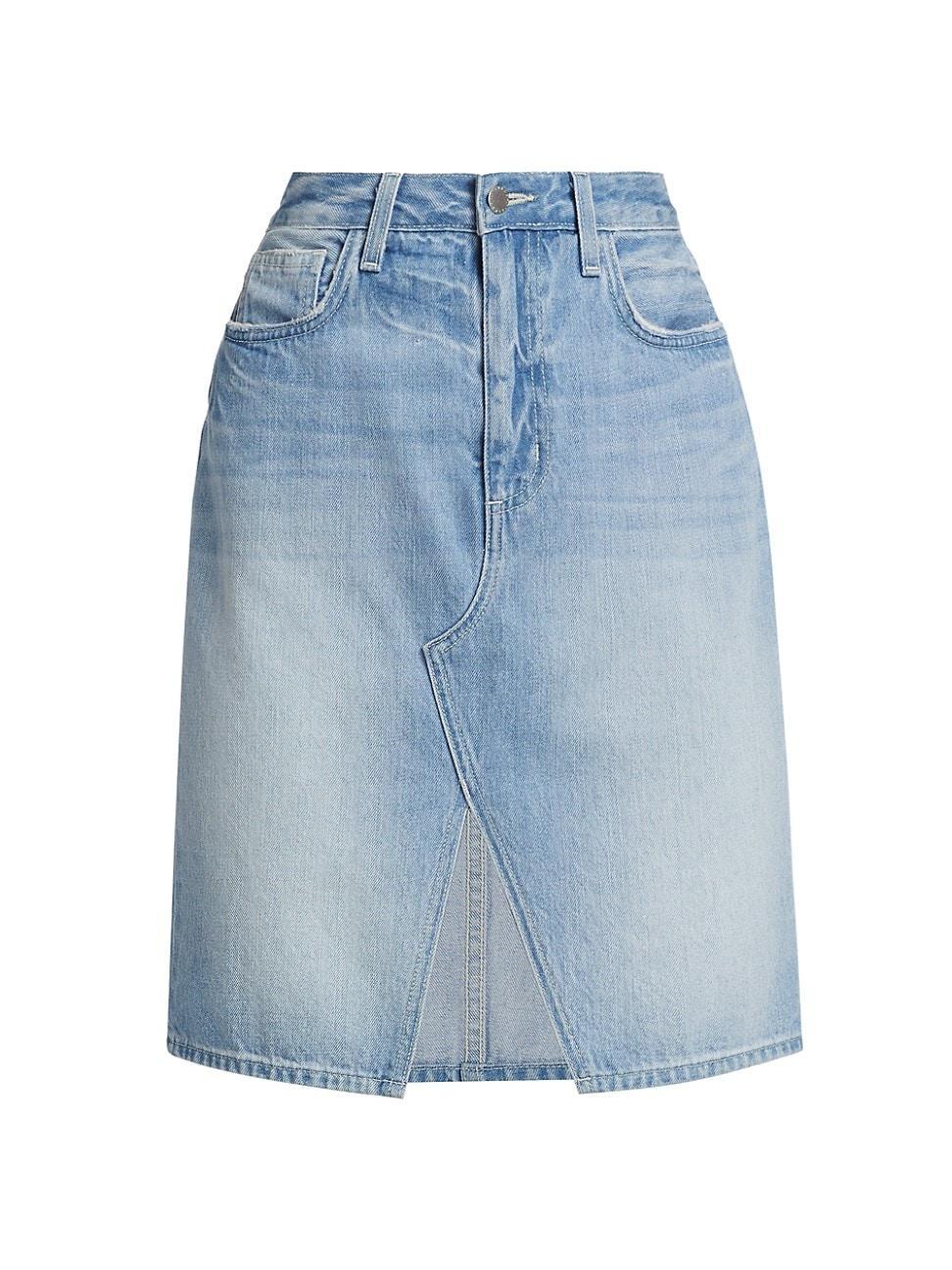 Womens Tylee Denim Knee-Length Skirt Product Image