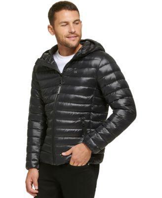 Calvin Klein Mens Hooded & Quilted Packable Jacket Product Image