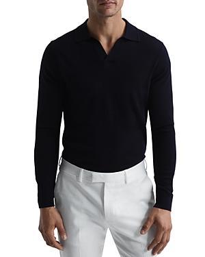 Mens Milburn Wool Knit Polo Sweater Product Image