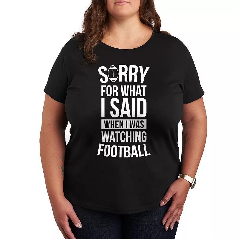 Womens Watching Football Graphic Tee Black Product Image