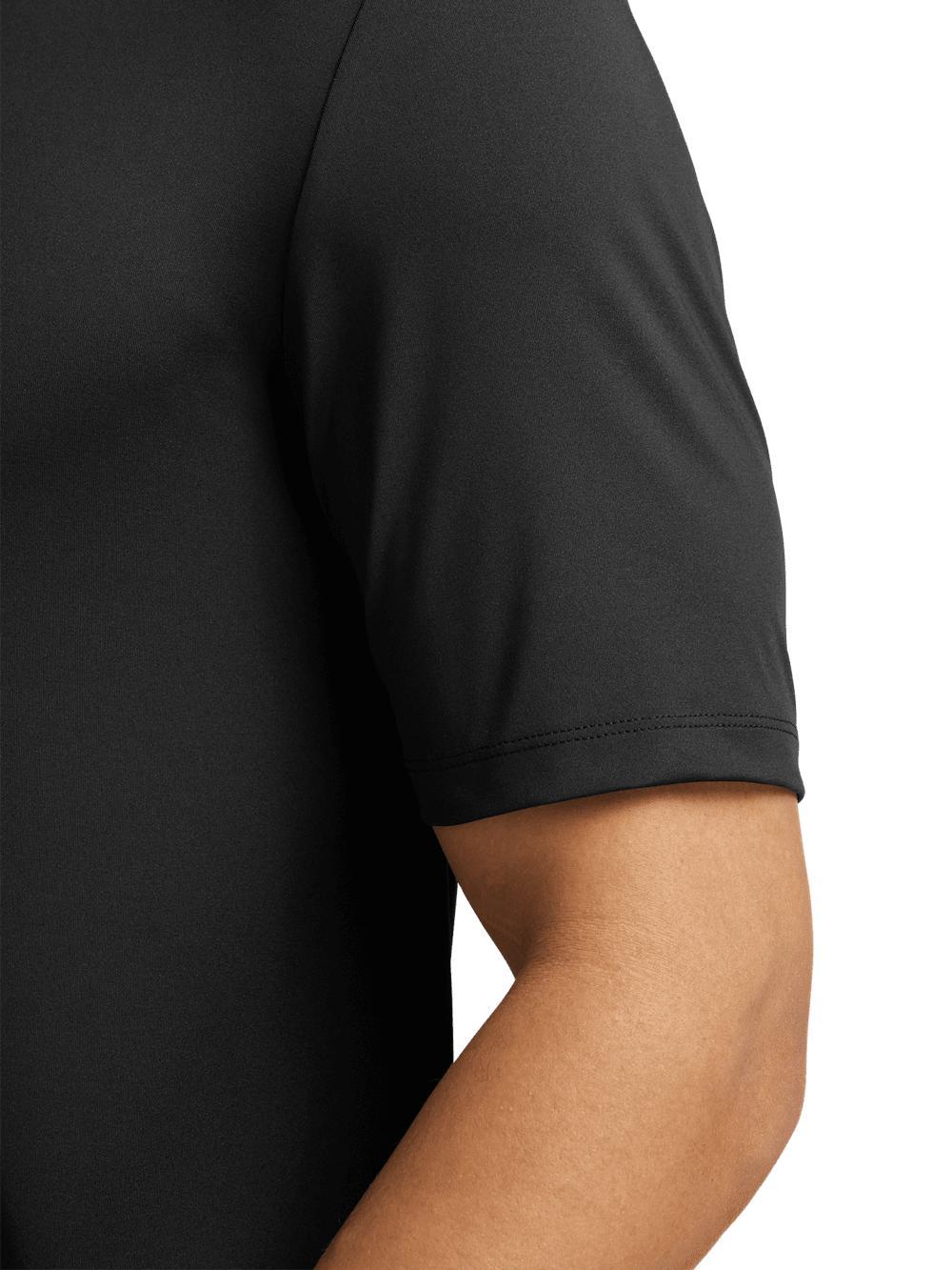 Performance Blend Three Button Polo - Black Product Image