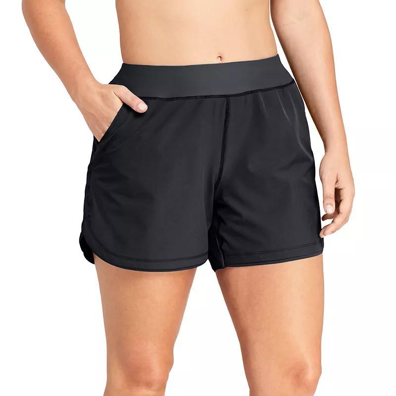 Plus Size Lands End 5 Quick Dry Swim Shorts With Panty, Womens Product Image