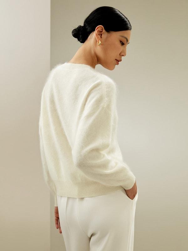 Relaxed Drop-Shoulder Cashmere Sweater Product Image