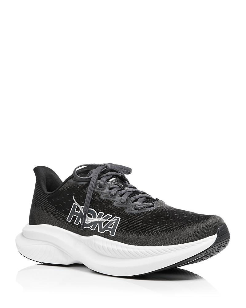 Hoka Womens Mach 6 Wide Lace Up Low Top Running Sneakers Product Image