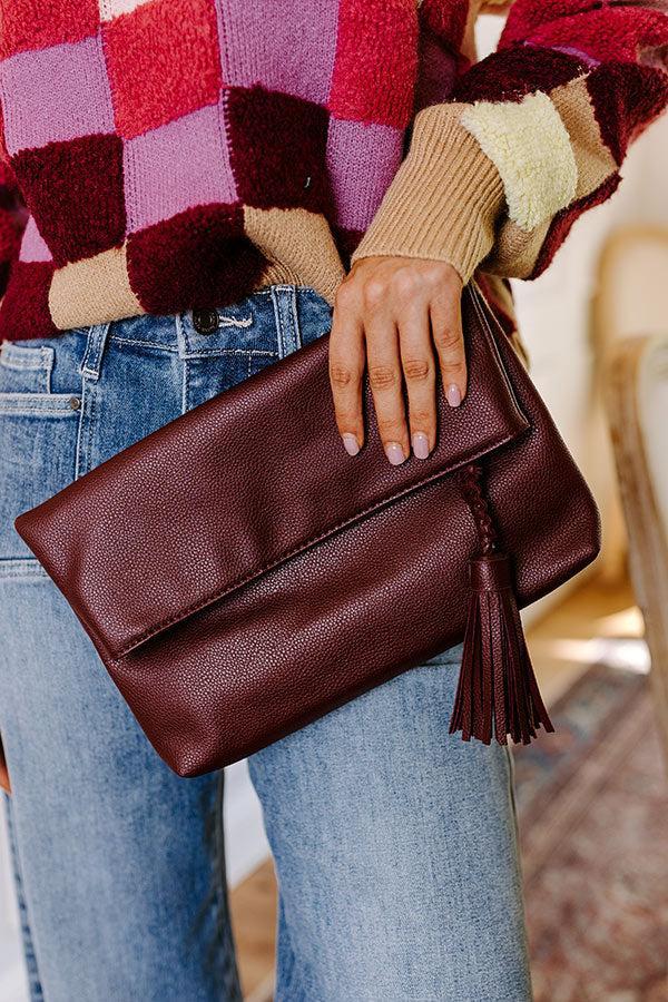 Return The Favor Faux Leather Crossbody In Windsor Wine Product Image