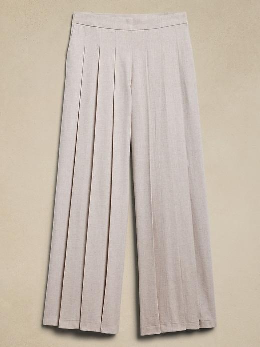 Linen-Blend Palazzo Pant Product Image