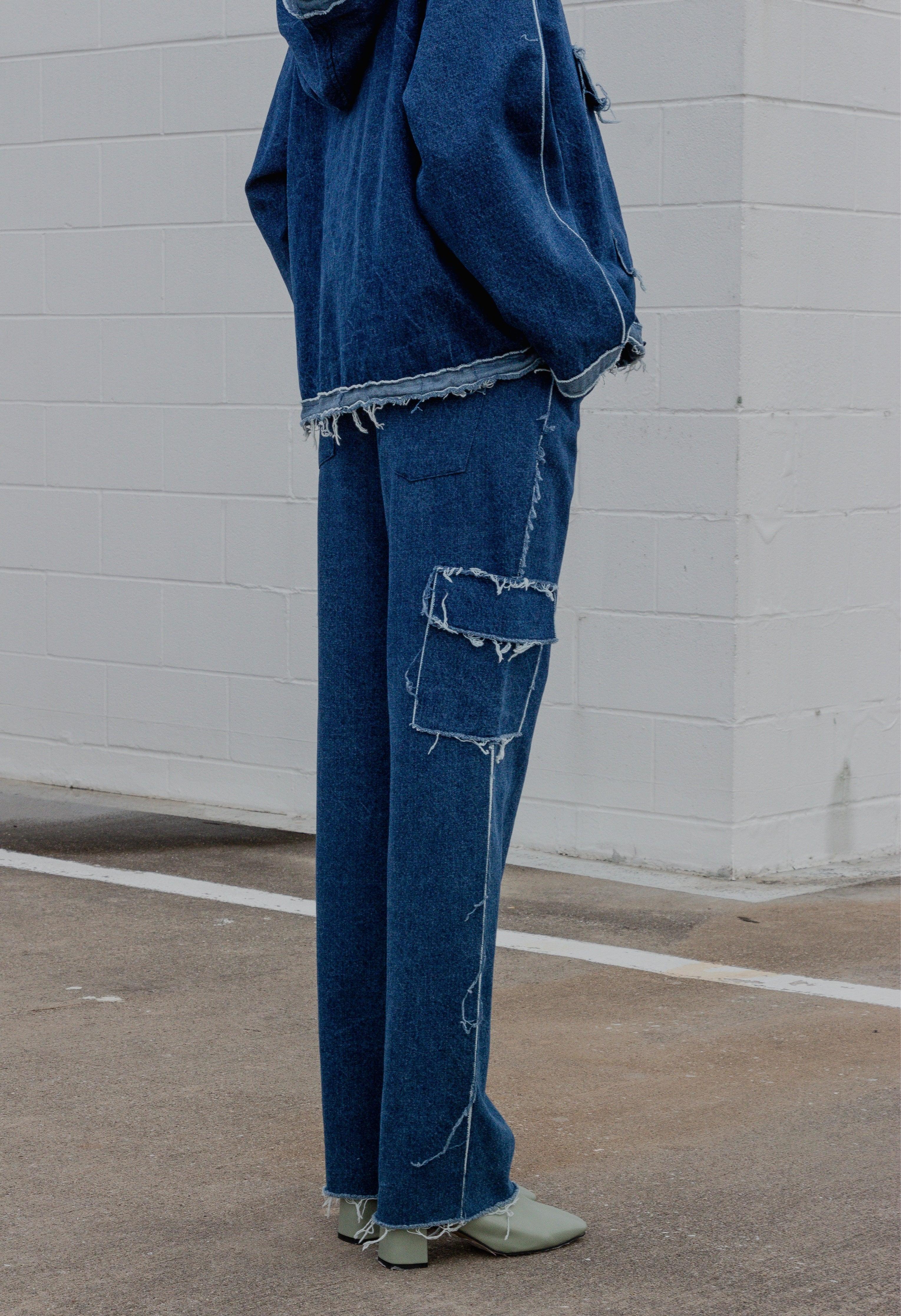 Mellow Distressed Denim Pants Product Image