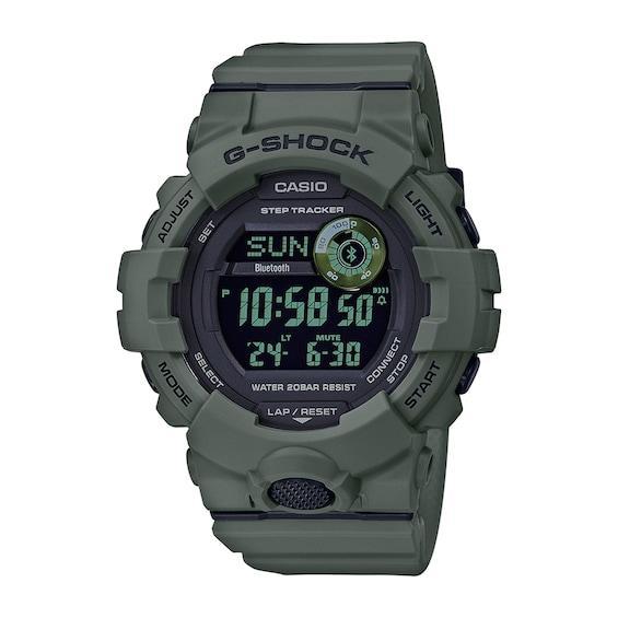 Men's Casio G-Shock Power Trainer Green Resin Strap Watch with Black Dial (Model: Gbd800Uc-3) Product Image