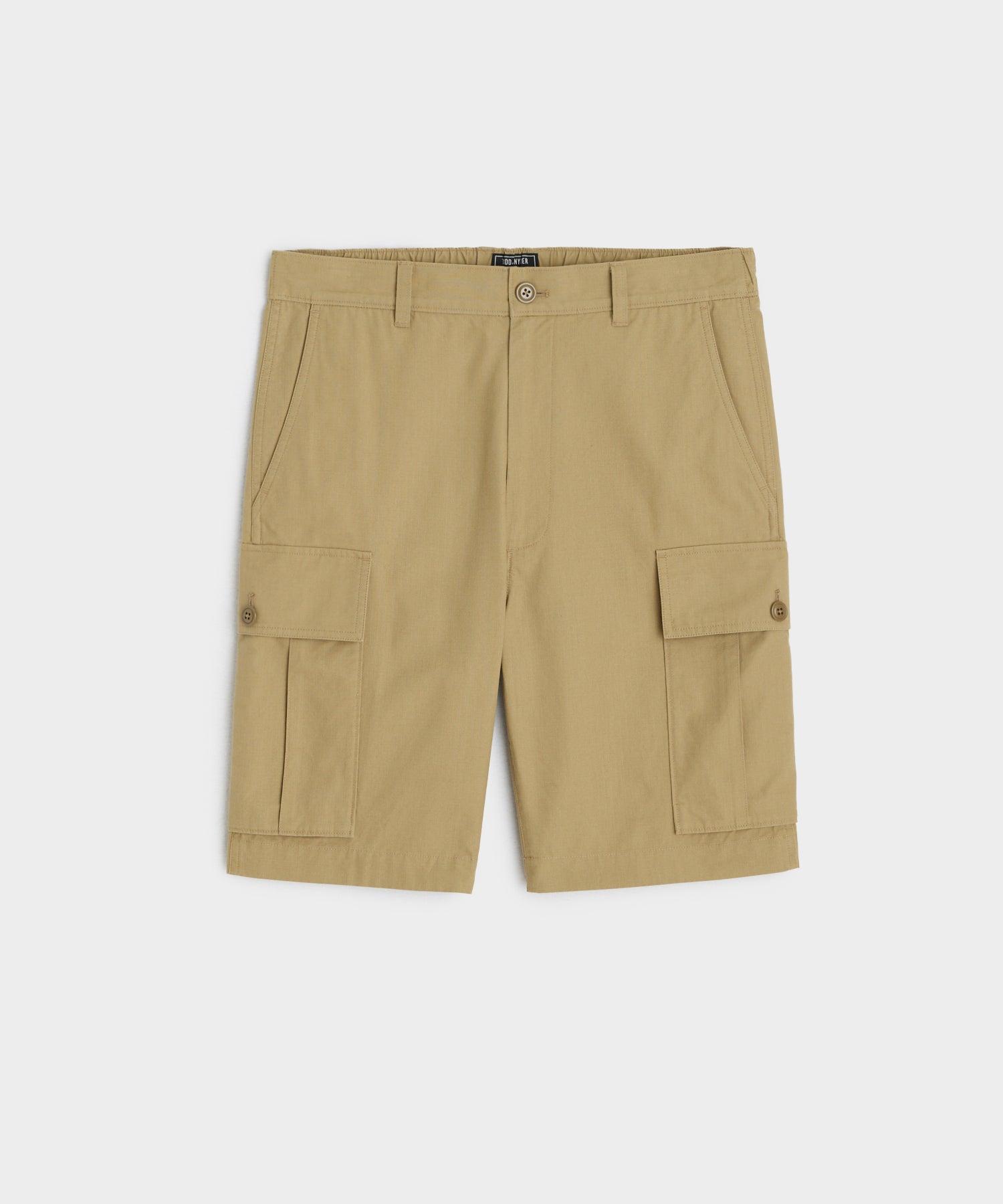 9" Japanese Ripstop Cargo Short in Khaki Product Image