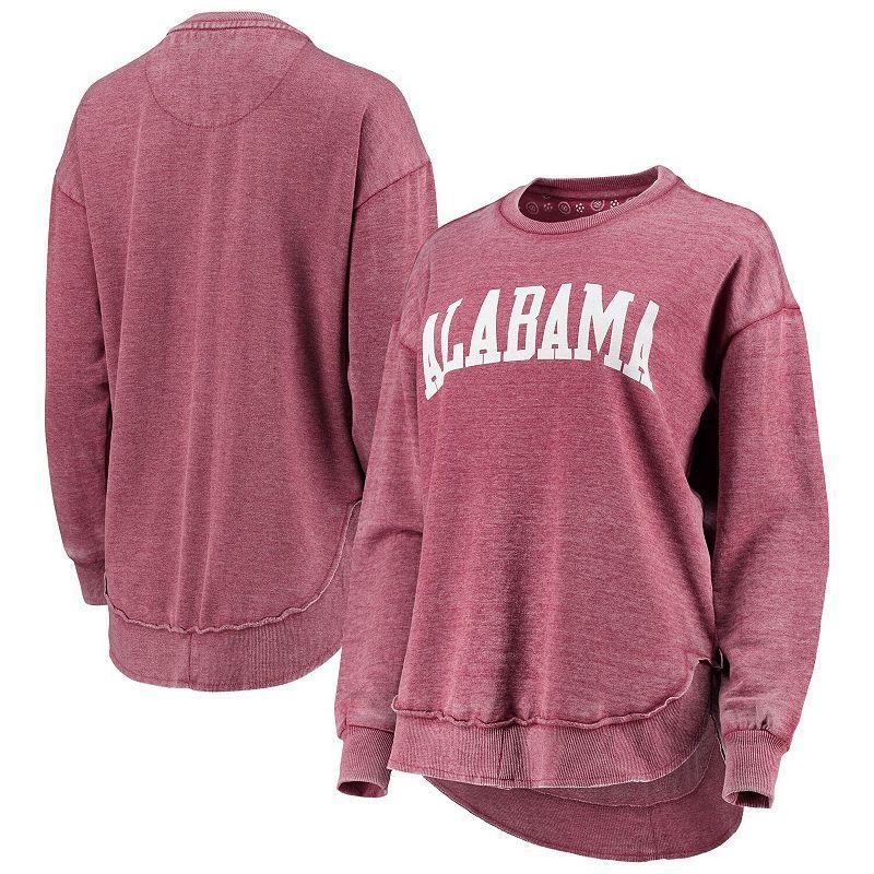 Womens Pressbox Crimson Alabama Crimson Tide Vintage Wash Pullover Sweatshirt Product Image