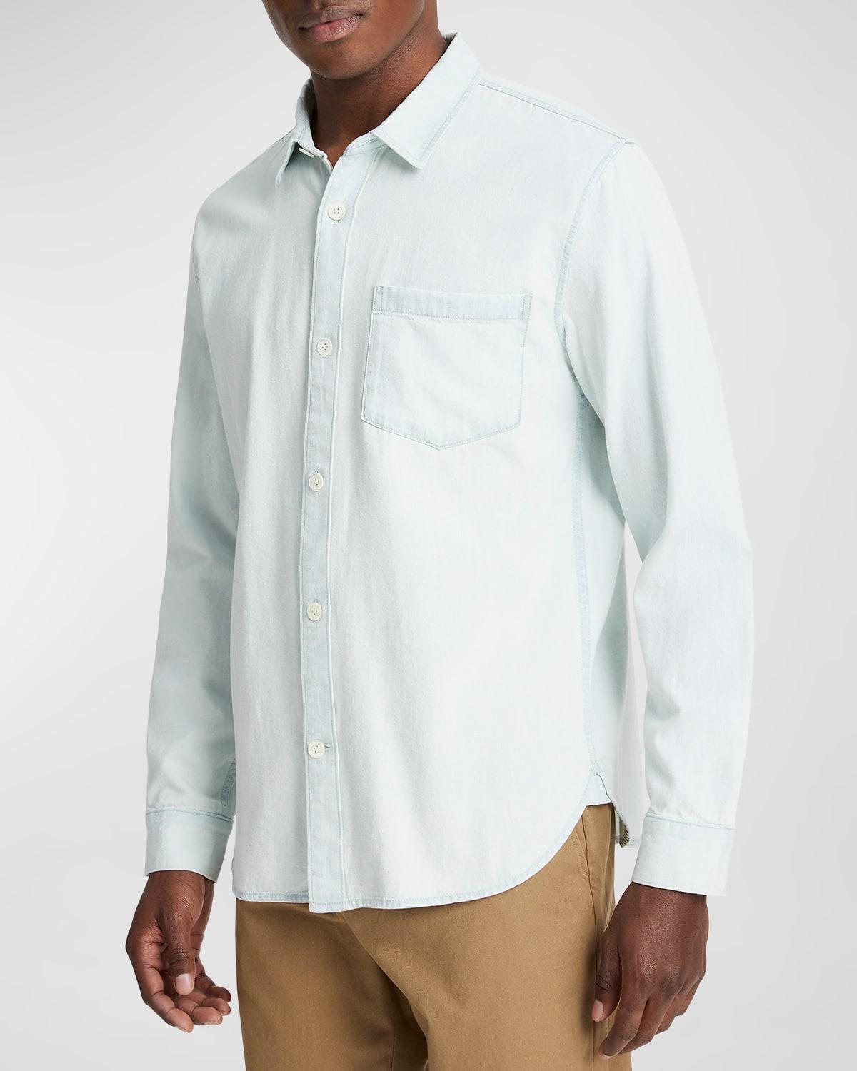 Mens Denim Pocket Sport Shirt Product Image