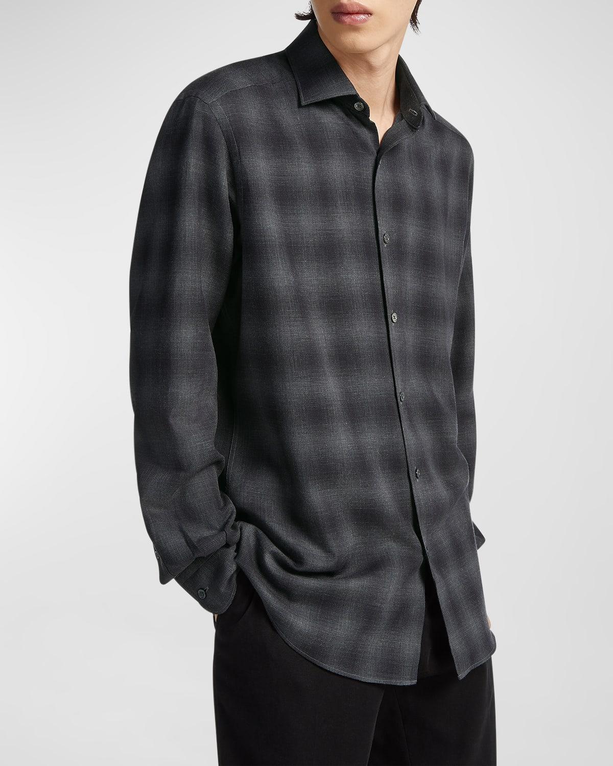 Mens Plaid Sport Shirt Product Image