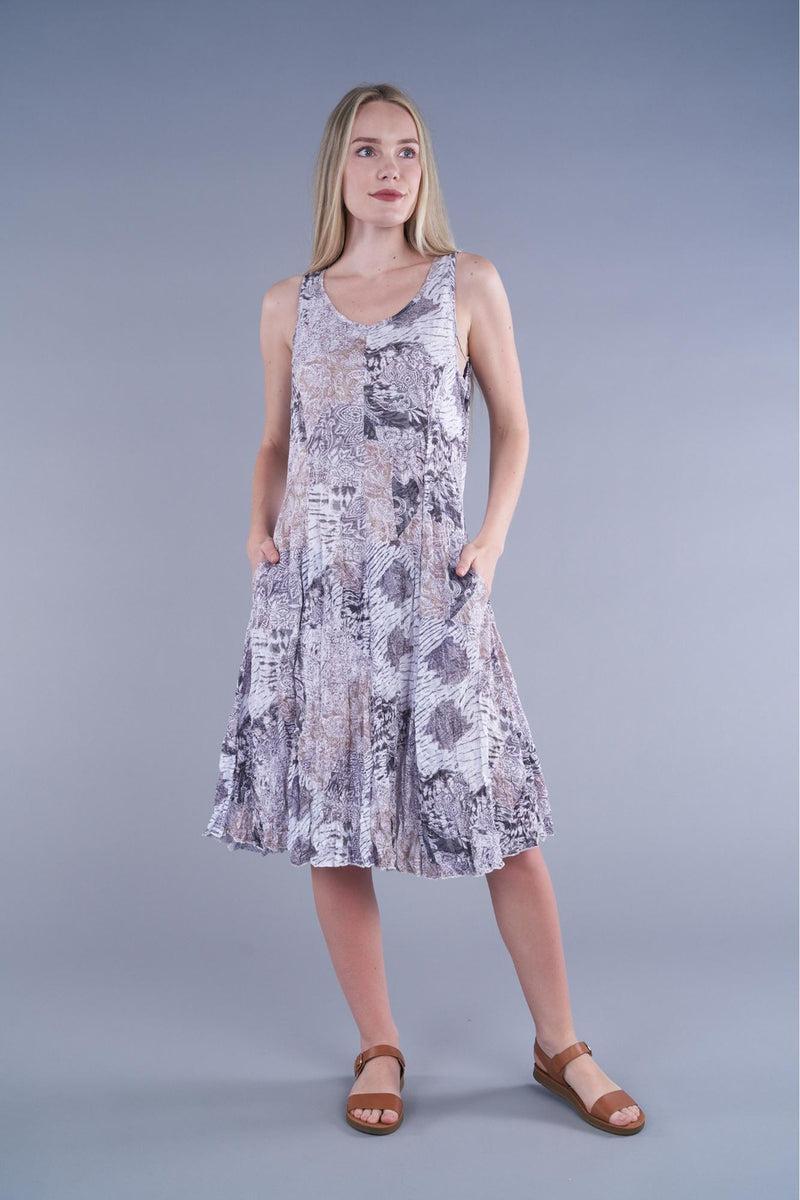 Khaki Crinkle Dress Product Image