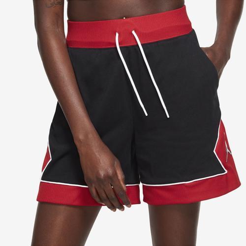 Jordan Womens Jordan LWT Diamond Shorts - Womens Black/Gym Red Product Image