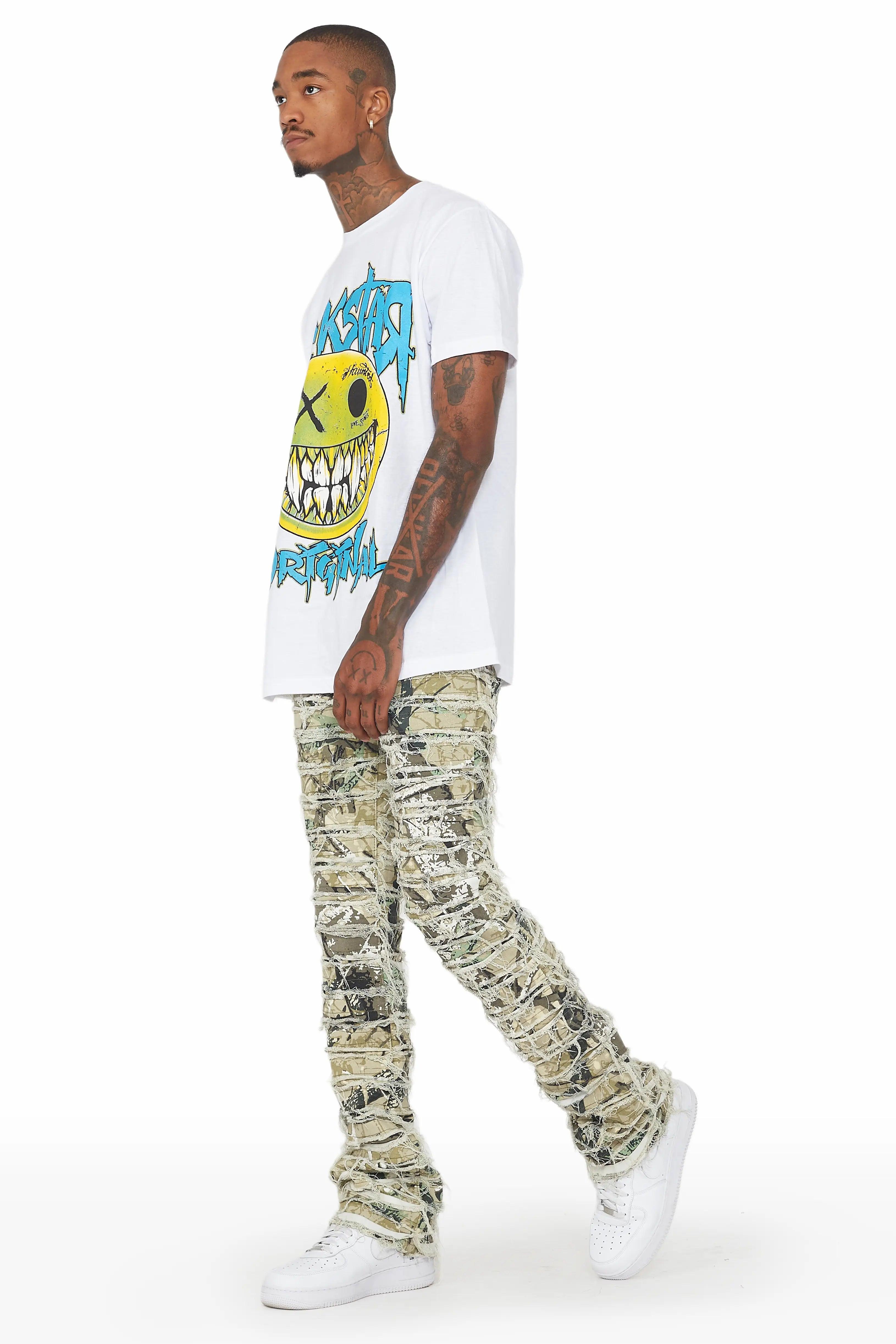 Cassius Tree Camo Stacked Flare Jean Male Product Image