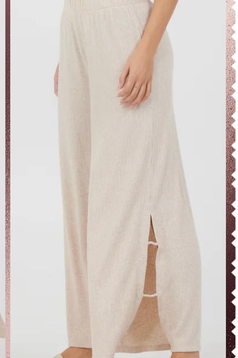 Drapy Knit Cutout Pants Product Image