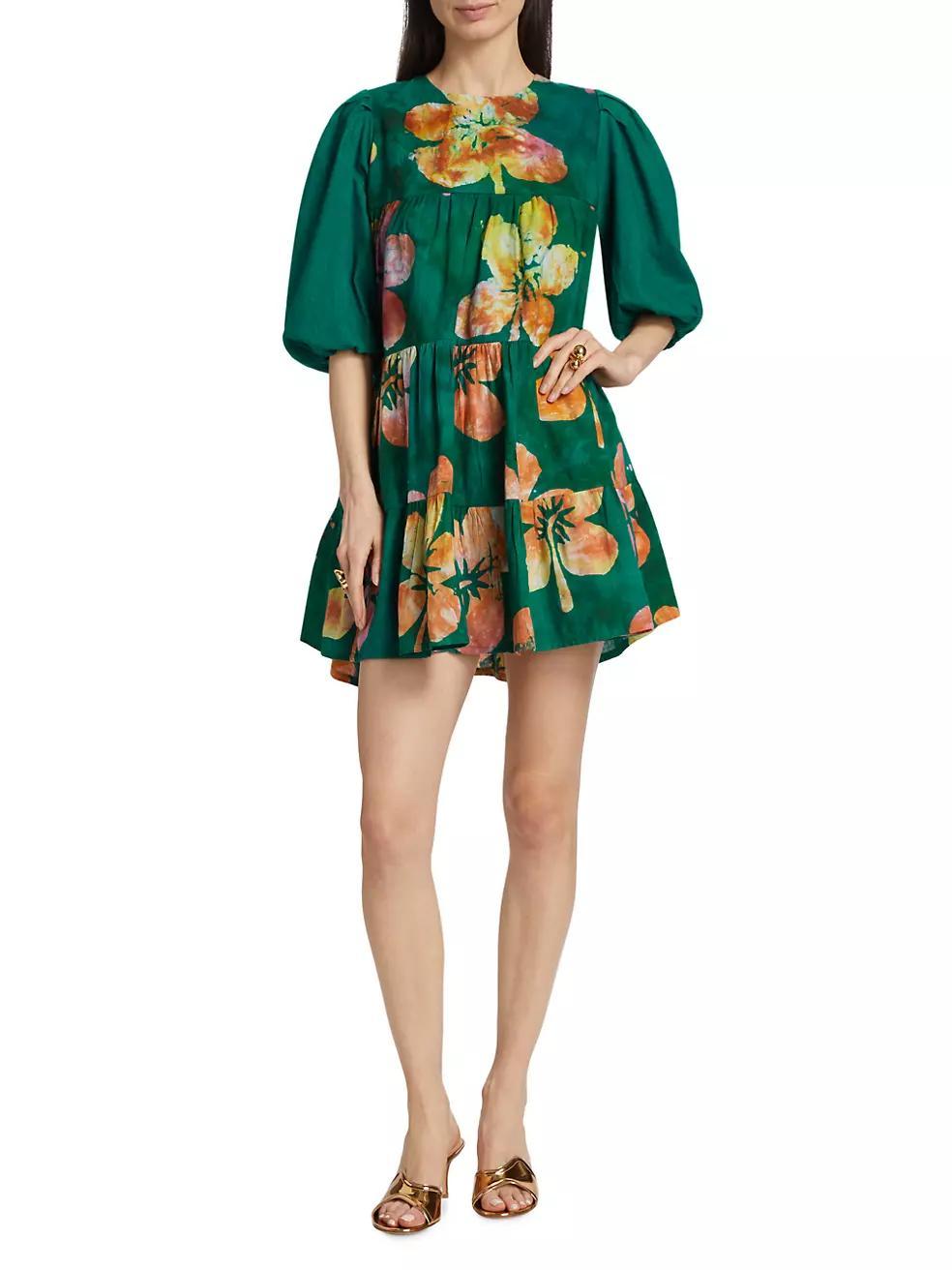 Simi Floral Cotton Minidress Product Image