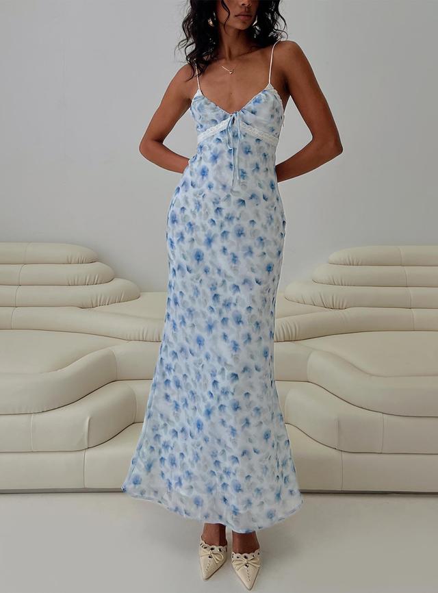 Emily Maxi Dress Blue Floral Product Image