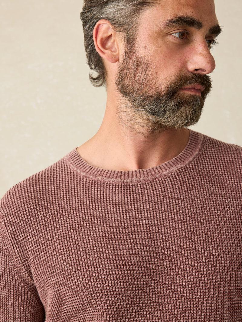 Sunwashed Crewneck Sweater - Plum Wine Product Image